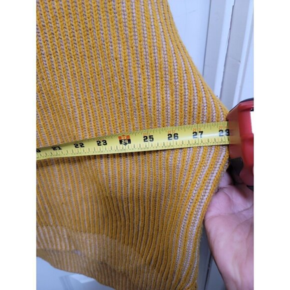 Topshop Mustard Yellow Ribbed Knit Poncho Sweater With Turtleneck Collar - Picture 7 of 11